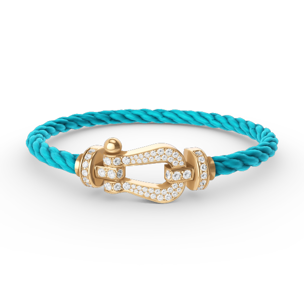 [Love Lucky]FORCE LARGE HORSESHOE FULL DIAMOND BRACELET GOLD