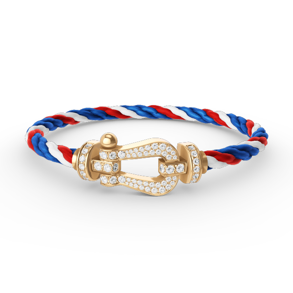 [Love Lucky]FORCE LARGE HORSESHOE FULL DIAMOND BRACELET GOLD