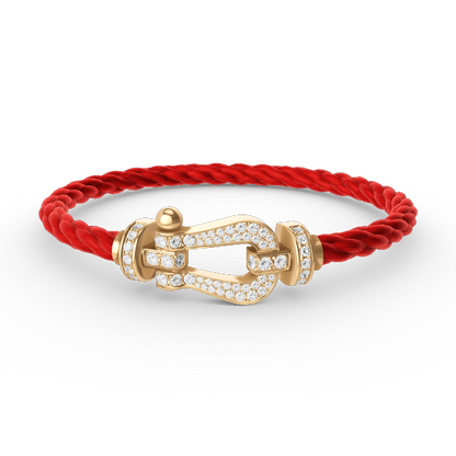 [Love Lucky]FORCE LARGE HORSESHOE FULL DIAMOND BRACELET GOLD