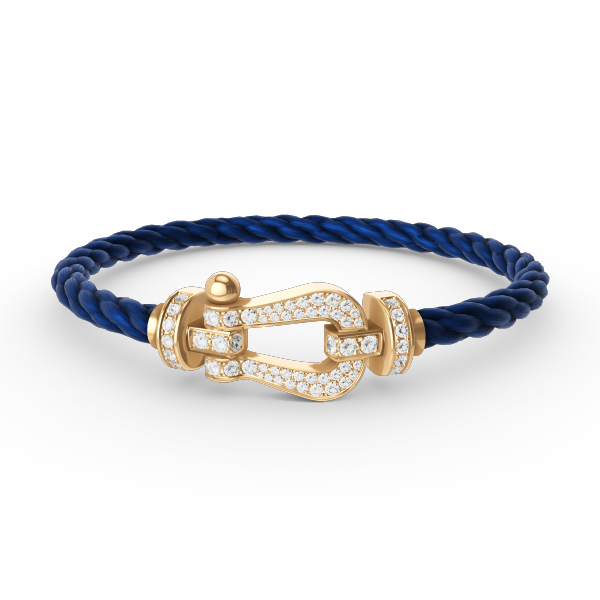 [Love Lucky]FORCE LARGE HORSESHOE FULL DIAMOND BRACELET GOLD