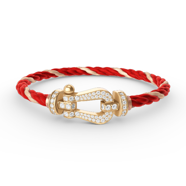 [Love Lucky]FORCE LARGE HORSESHOE FULL DIAMOND BRACELET GOLD