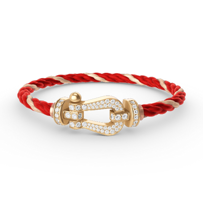 [Love Lucky]FORCE LARGE HORSESHOE FULL DIAMOND BRACELET GOLD