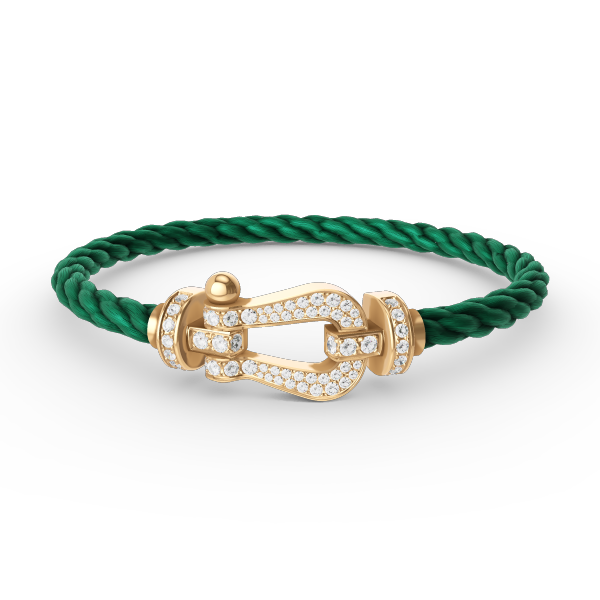 [Love Lucky]FORCE LARGE HORSESHOE FULL DIAMOND BRACELET GOLD