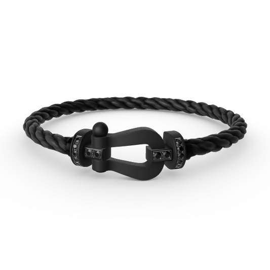 [Love Lucky]FORCE LARGE SERIES HORSESHOE BLACK SAMURAI BRACELET