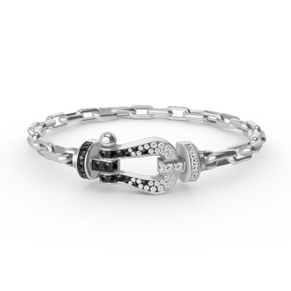 [Love Lucky]FORCE LARGE HORSESHOE CLASP  METAL BRACELET