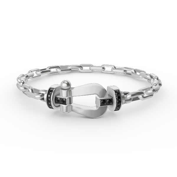 [Love Lucky]FORCE LARGE HORSESHOE CLASP  METAL BRACELET