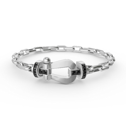 [Love Lucky]FORCE LARGE HORSESHOE CLASP  METAL BRACELET