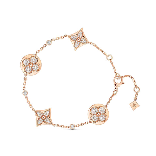 [Love Lucky]STAR AND SUN 4 MOTIFS GOLD DIAMONDS BRACELET