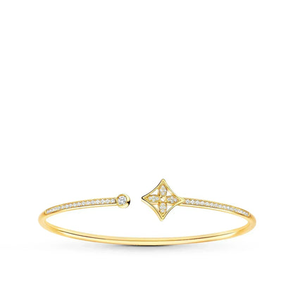 [Love Lucky]IDYLLE GOLD OPEN BRACELET DIAMOND PAVED