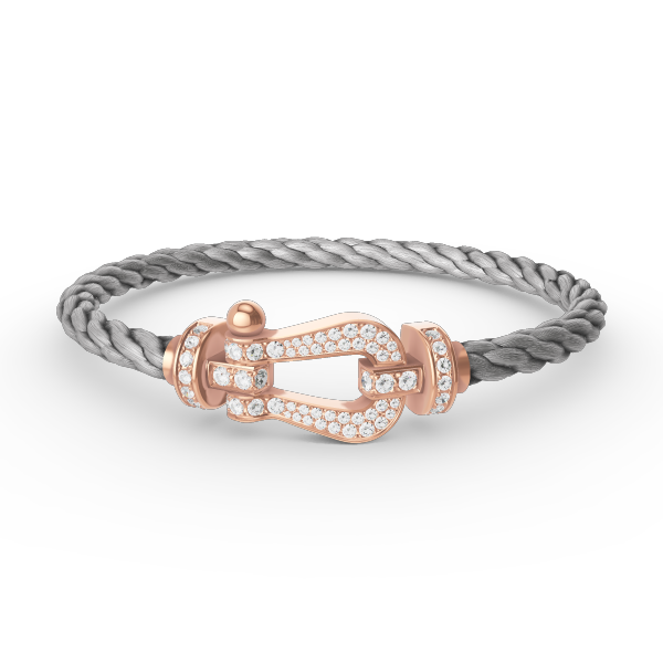 [Love Lucky]FORCE LARGE HORSESHOE FULL DIAMOND BRACELET ROSE GOLD