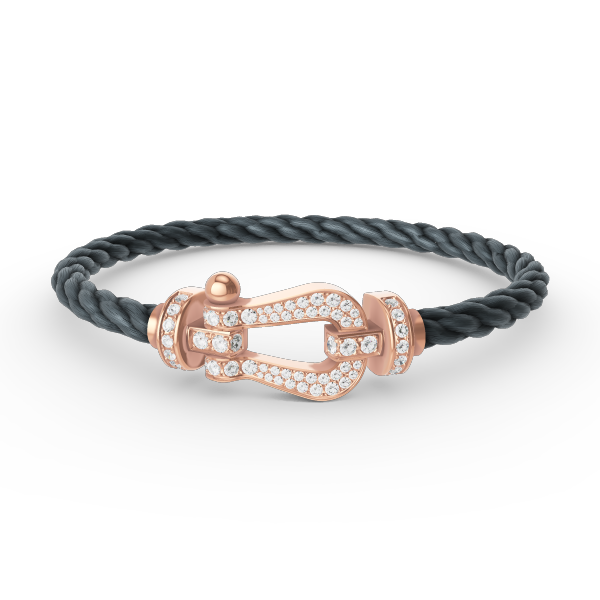 [Love Lucky]FORCE LARGE HORSESHOE FULL DIAMOND BRACELET ROSE GOLD