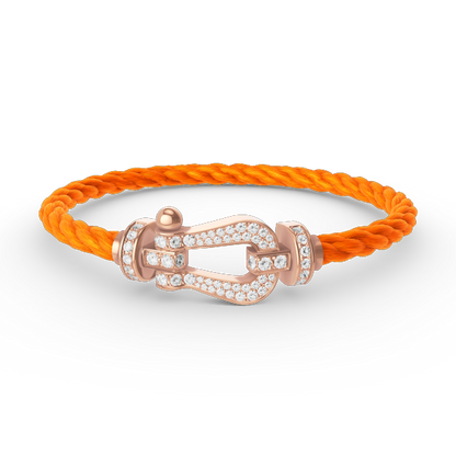 [Love Lucky]FORCE LARGE HORSESHOE FULL DIAMOND BRACELET ROSE GOLD