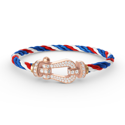 [Love Lucky]FORCE LARGE HORSESHOE FULL DIAMOND BRACELET ROSE GOLD