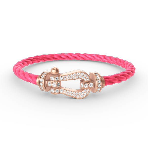[Love Lucky]FORCE LARGE HORSESHOE FULL DIAMOND BRACELET ROSE GOLD