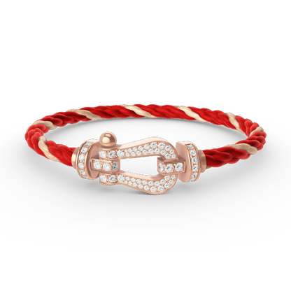 [Love Lucky]FORCE LARGE HORSESHOE FULL DIAMOND BRACELET ROSE GOLD
