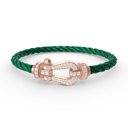 [Love Lucky]FORCE LARGE HORSESHOE FULL DIAMOND BRACELET ROSE GOLD