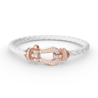 [Love Lucky]FORCE LARGE HORSESHOE FULL DIAMOND BRACELET ROSE GOLD