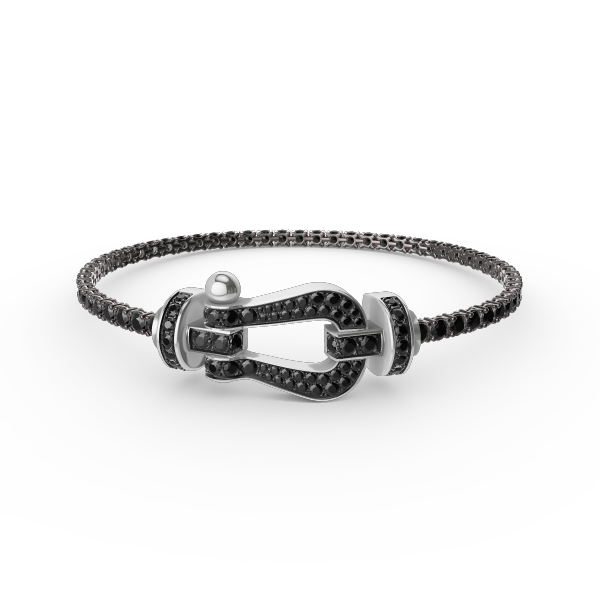 [Love Lucky]FORCE  LARGE HORSESHOE FULL DIAMOND TENNIS BRACELET